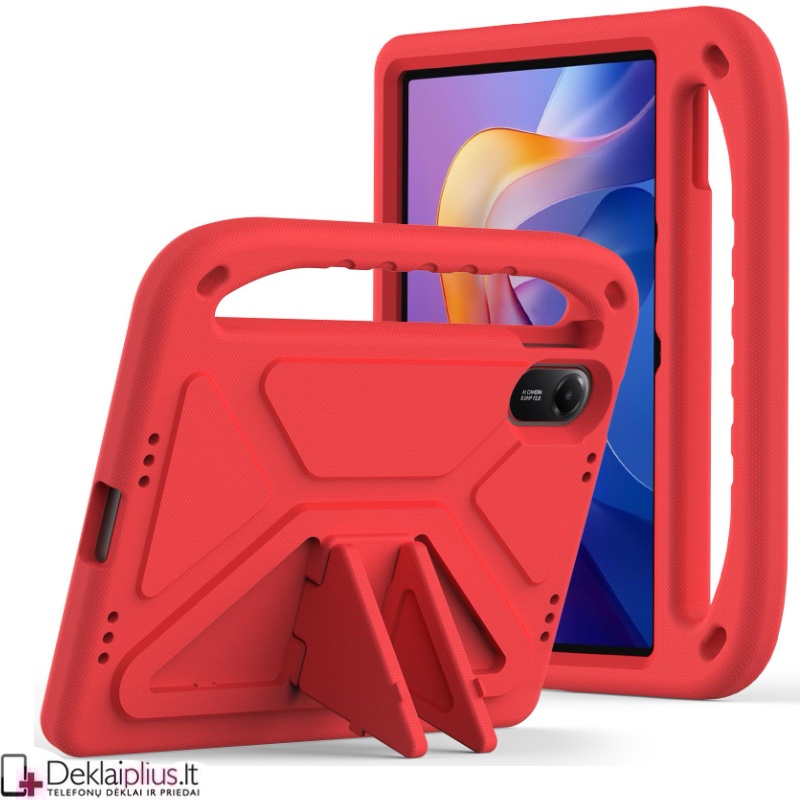 Smūgiams atsparus dėklas su rankena - raudonas (Xiaomi Redmi Pad 2 (11) Smūgiams atsparus dėklas su rankena - raudonas (Xiaomi Redmi Pad 2 (11)